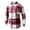 Red, variant on Men’s Classic Plaid Shirts Long Sleeve Slim Fit Turndown Collar Blouse Shirt Plaid Western Shirts