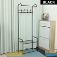 3in1 Entryway Metal Coat and Shoe Rack, Bench with Hanger, Clothes