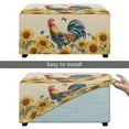 thumbnail image 5 of Xoenoiee Rooster Chicken Print Stretch Ottoman Cover Ottoman Slipcover Sofa Cover Sunflower Daisy Butterfly Footstool Protector Storage Ottoman Covers Furniture Protector with Elastic Bottom, S, 5 of 7