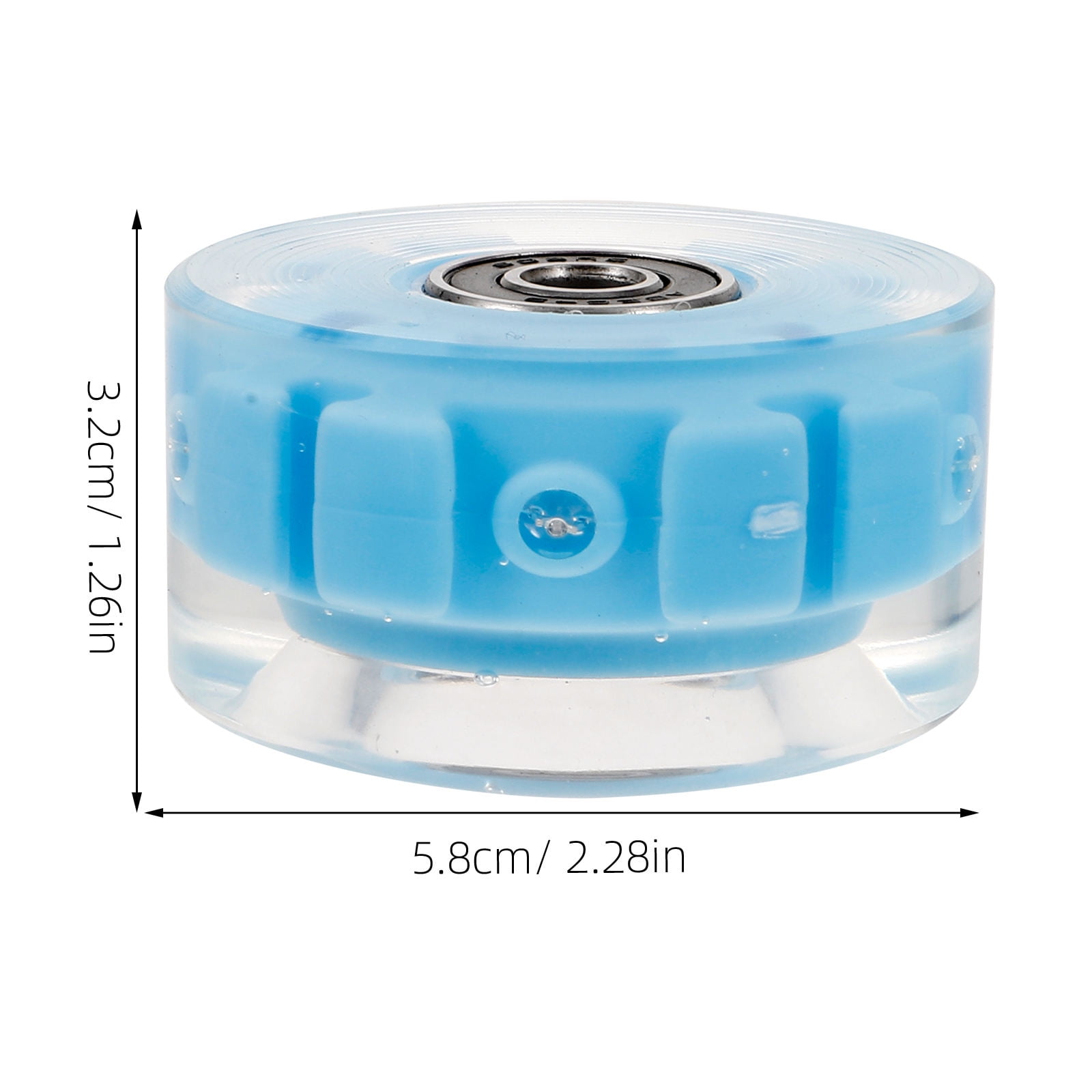 BRIGHTFUFU Skate Accessories 4Pcs Blue Roller Skating Flashing Wheels for Skaters