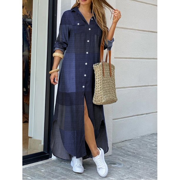ZANZEA Party Vintage Leopard Robe 2023 Autumn Casual Long Sleeve Maxi Long Vestidos Dress Fashion Oversized Women Shirt Dress 15XL Gao Jinjia LED