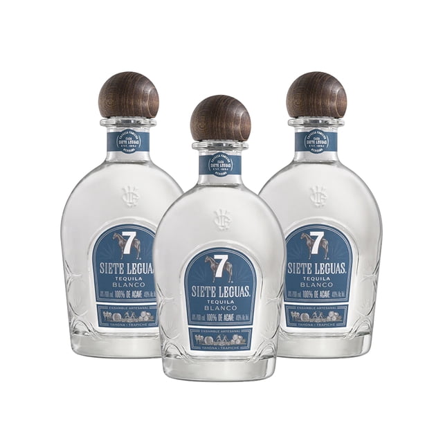 Pack de 3 Tequila 7 Leguas Blanco 700 ml