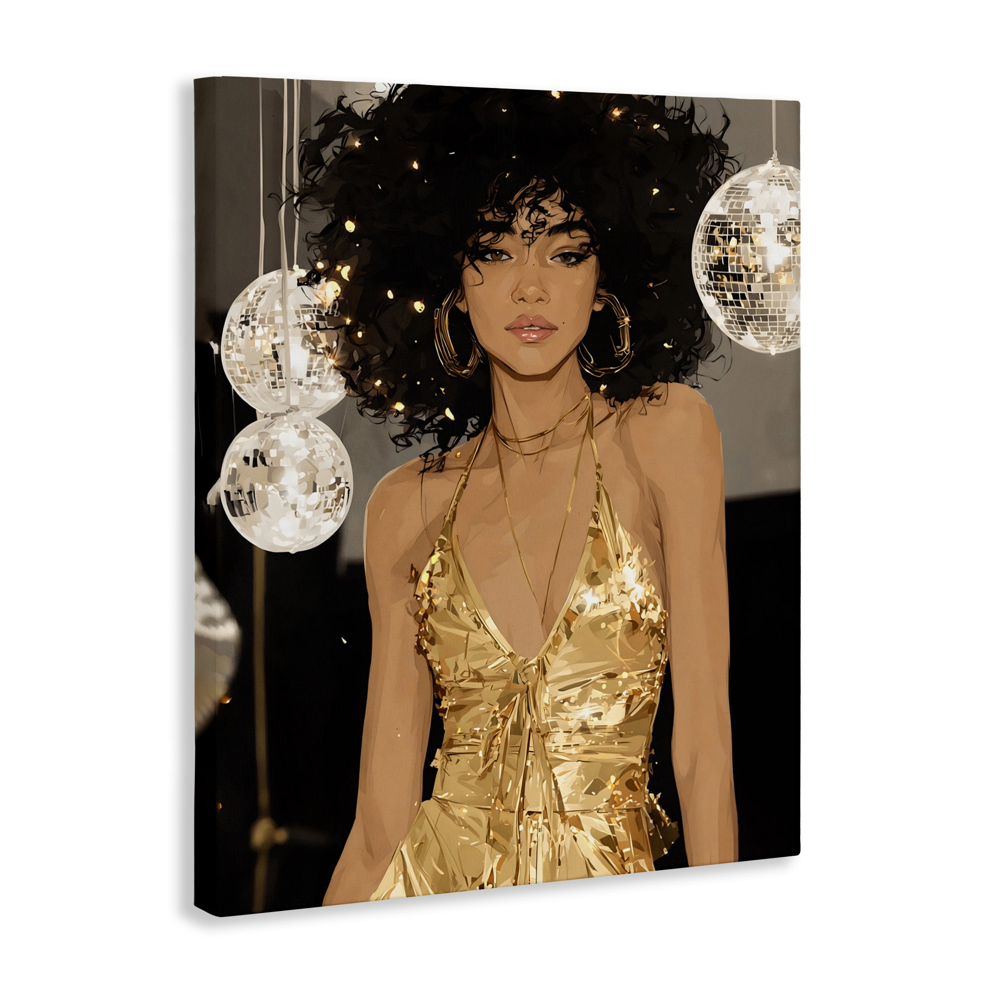 Stupell Industries Golden Disco Dream Party Canvas Wall Art, design by Franklyn Gregory