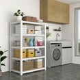 thumbnail image 5 of TrumanPick Garage Storage Shelves 5 Tier 28"W x 12"D x 60"H Metal Adjustable Heavy Duty Storage Rracks and Shelving for Kitchen Closet, White, 5 of 11