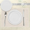 thumbnail image 3 of Ambesonne Orange Place Mats Set of 4, Spotted Tile Pattern, Standard Size, Orange White, 3 of 6