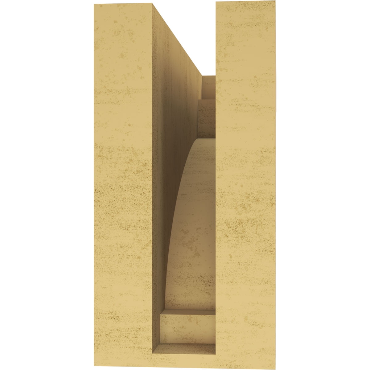 5"W x 15"D x 10"H Classic Rivera Rough Cedar Woodgrain TimberThane Corbel, Primed Tan