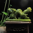 thumbnail image 5 of 4.5inch, Exquisite Collection, Green Hetian Jade loong, Natural Green Jade dragon Sculpture Carving, Crystal beast Statue, feng shui wealthy, 5 of 9
