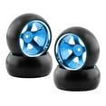 thumbnail image 1 of TISHITA 4 Pieces RC Car Hub Wheel Rim and Tires Replaces Remote Control Car RC Wheel Rim Blue, 1 of 7