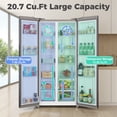 thumbnail image 5 of IceBlue 20.7 Cu. ft. Black Stainless Steel Side-by-Side Refrigerator - Independent Left Freezer & Right Fridge Temperature Control, 5 of 9