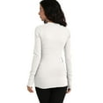 thumbnail image 3 of J. METHOD Women's Snap Button Cardigan Long Sleeve Knit Ribbed Sweater NEWJ181 Ivory XL, 3 of 5