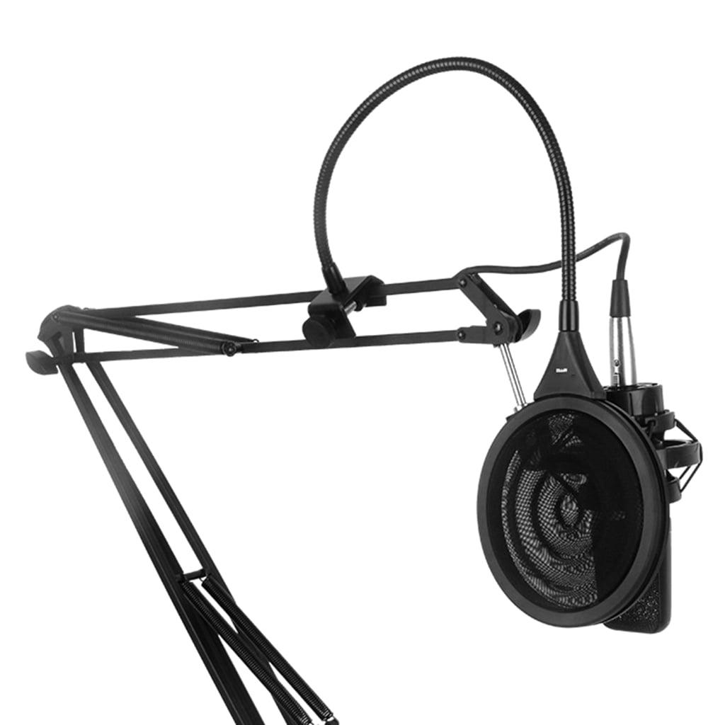 Microphone Blowout Prevention Net Noise Reduction Blowout Filter with Double Metal Net for Artists