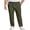 Army Green, variant on Mens Casual Khaki Pants Relaxed Fit Dress Slacks Elastic Waist Lightweight Work Trousers with Pockets