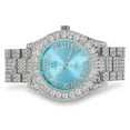 thumbnail image 4 of Women's 44mm Solitaire Bezel Watch - Bling-ed Out Adjustable Band - Silver Tone Finish with Ravishing Crystals - Simulated Diamond Watch with Roman Dial, 4 of 6