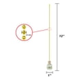 thumbnail image 2 of Aspen Creative 20509-42, 12" Clear with Green Grain Glass Knob with Pull Chain in Copper, 2 Pack, 2 of 8