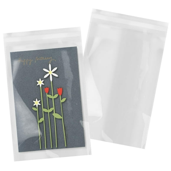 1000 Count - 6" x 9" Self Seal Clear Cello Cellophane Resealable Plastic Poly Bags for A7 A8 A9 Cards & Envelopes, Bakery, Cookies, Candies