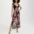 thumbnail image 2 of Vetsdori Womens Sleeveless Midi Dresses Sundress Summer Slip Dress Tank Black Floral Print,Casual Dress for Women V-Neck, 2 of 6