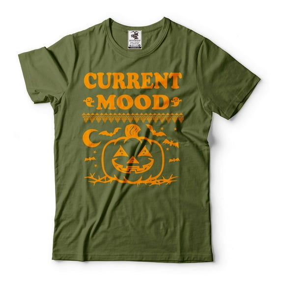 Halloween Current Mood Shirt Halloween Scary Pumpkin Shirt Halloween Party Costume Halloween Shirt