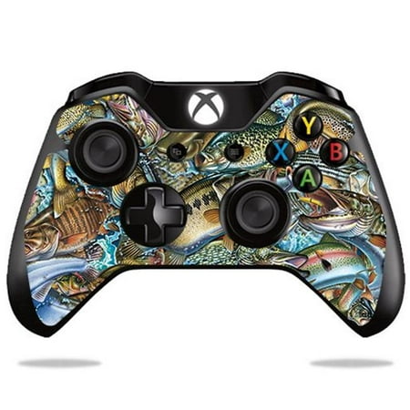 MightySkins MIXBONCO-Action Fish Puzzle Skin Decal Wrap for Microsoft Xbox One & One S Controller - Black Gold Marble This Microsoft Xbox One/ One S Controller is printed with super-high resolution graphics with a matte finish. All skins are protected with MightyShield. This laminate protects from scratching  fading  peeling and most importantly leaves no sticky Our patented advanced air-release vinyl guarantees a perfect installation everytime. When you are ready to change your skin removal is a snap  no sticky mess or gooey residue for over 4 years. You can t go wrong with a MightySkin. Features Microsoft Xbox One Controller decal skin Microsoft Xbox One Controller case Gold Black Art Cracks Marble Glitter Veins Wallpaper Microsoft Xbox One Controller skin Microsoft Xbox One Controller cover Microsoft Xbox One Controller decal Durable Laminate that Protects from Scratching  Fading & Peeling Will Not Scratch  fade or Peel No Sticky Proudly Made in the USASpecifications Design: Black Gold Marble Compatible Brand: Microsoft Compatible Model: Xbox One/ One S Controller - SKU: VSNS63859