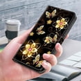 thumbnail image 7 of Leather For Samsung Galaxy A57 5G Wallet Case Crystal Material Painted Pattern, Wallet For Women Men Card Holder Magnetic Clasp Kickstand Folio Case,Color-9,For Galaxy A57 5G, 7 of 7