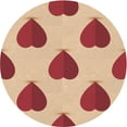 thumbnail image 1 of Ahgly Company Machine Washable Indoor Round Transitional Grapefruit Red Area Rugs, 3' Round, 1 of 7