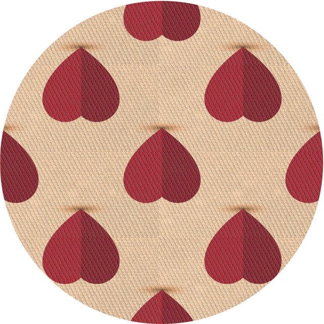 Ahgly Company Machine Washable Indoor Round Transitional Grapefruit Red Area Rugs, 8' Round
