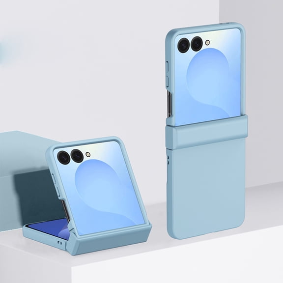 for Samsung Galaxy Z Flip8 Phone Case, Frosted Skin-Friendly Ultra-thin Z Flip8 Phone Case with Hinge Protection Wireless Charging PC Matte Case Cover for Samsung Galaxy Z Flip8, Light Blue