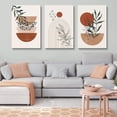 thumbnail image 4 of Boho Wall Art Prints，Boho Wall Decor, Mid Century Modern Wall Art，Set of 3 Prints, Abstract Geometric Prints Black Beige Terracotta Minimalist Art, Natural Canvas Prints Artwork For Living Room, 4 of 7