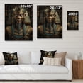 thumbnail image 4 of Designart "Mysteries Pharaon Egypt Ancient painting I" Egypt Print on Natural Pine Wood, 4 of 5