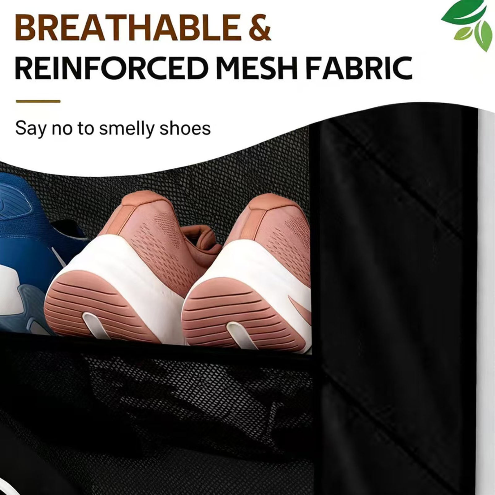 Meikd 30-Pair 10-Tier No-Drill Door-Hanging Shoe Storage Box, Durable Breathable Mesh Rack, Suitable for the Whole Family's Sneakers, Boots, Heels, and Dress Shoes