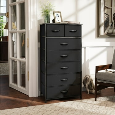 VREDHOM  7-drawer Storage Chest Dresser Black