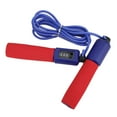 thumbnail image 2 of Conteo electrónico para niños, cuerda para saltar, mango de esponja, rodamiento giratorio de 360 ​​°, culturismo, Fitness, cuerda para estudiantes, rojo y morado, 2 of 10