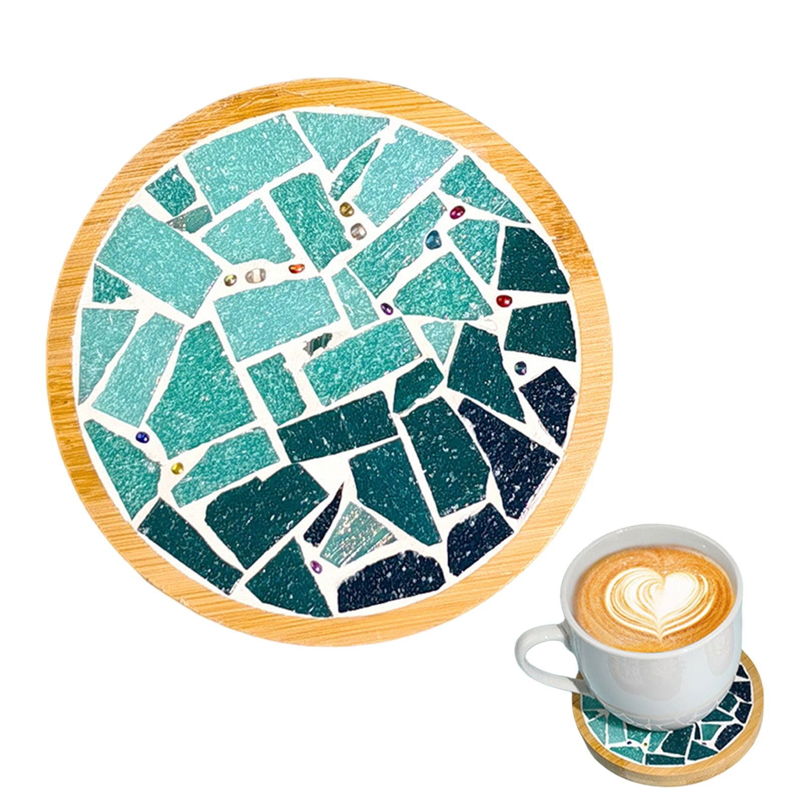 Homelife Mosaic Craft Coaster Making Kit for Adults DIY Glass Mosaic Tiles Kits Ceramic Art Bulk Materials Package for Women Kid Seniors Handmade Gifts