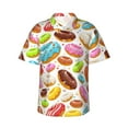 thumbnail image 2 of Goofa Color Donut Hawaiian Shirt for Men, Unisex Summer Beach Casual Short Sleeve Button Down Shirts,Aloha Tropical Floral print shirt-Medium, 2 of 9