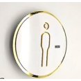 thumbnail image 1 of Acrylic Mirror Wall Sticker Toilet Door Sign- Wc Plaque, 1 of 2