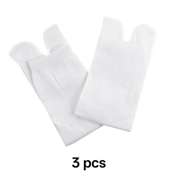 TELOLY Tabi Socks,Toe Separation Toe Socks Women,Comfort Fit Flip Flop Socks,White