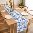 thumbnail image 3 of Valentine's Day Table Runner - 48 Inch Long, Kitchen Dining Table Runner Dresser Scarves, Blue Love Heart Romantic Me You Farmhouse Decor for Coffee Tables Wedding Party Banquet, 3 of 8