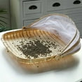 thumbnail image 3 of Ready 2022 Bamboo Tent Basket Hand Woven Tray Anti Bug Food Fruit Container Net Mesh Cover, 3 of 8