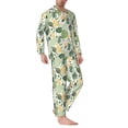 thumbnail image 2 of Cauagu Hawaiian Style Print Men's Long-Sleeve Pajama Set,Soft Button-Front 2Pjs for Men Long Sleeve Men’s Sleepwear-Small, 2 of 7