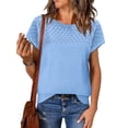 thumbnail image 3 of Short Sleeved Women Crochet Knit Sweater Vest Tops, 3 of 5
