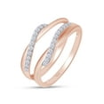 thumbnail image 3 of AFFY 0.14CT Moissanite Infinity Wedding Ring Guard Enhancer for Women 14K Rose Gold over Silver-8.5, 3 of 6