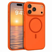 VENINGO Magnetic for iPhone 17 Pro Case 6.3" Compatible with Mag-safe,Soft Liquid Silicone Gel Rubber Bumper Shockproof Protective Phone Cover for iPhone 17 Pro, Orange