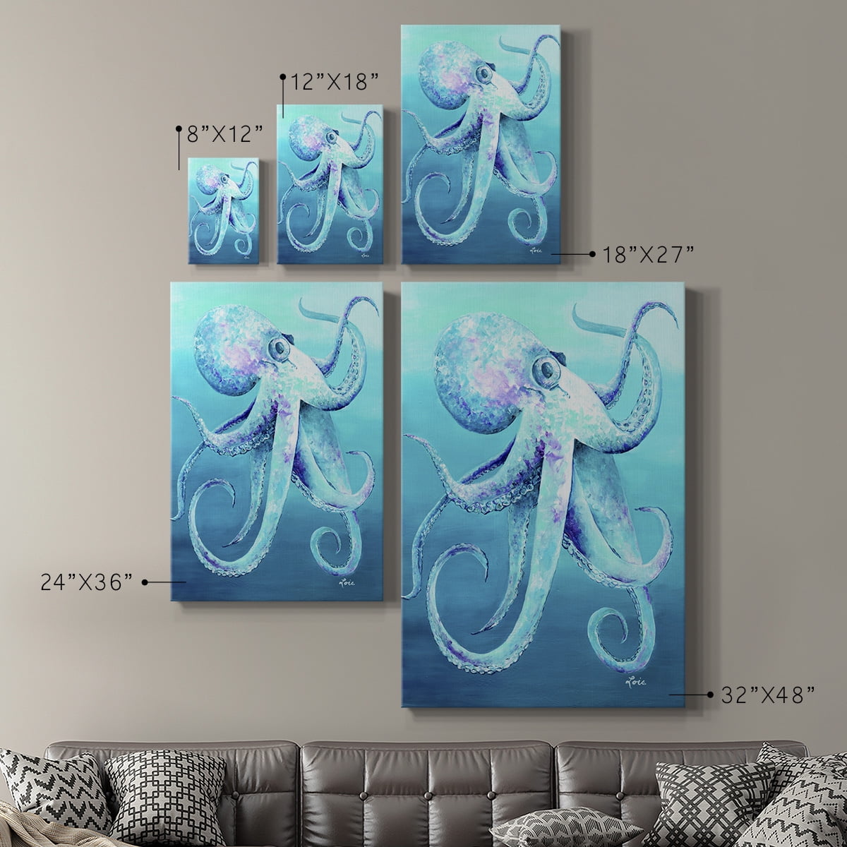 Octopus Premium Gallery Wrapped Canvas - Ready to Hang