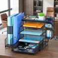 thumbnail image 6 of Olakula 5-Tier Desktop Organizer with a Pen Holder,Mesh Document Pockets,And Sliding Drawers,Perfect for Offices,Schools., 6 of 7