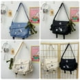 thumbnail image 4 of Necvior Korean Nylon Messenger Bag Large Capacity Crossbody Bag Student School Handbag, 4 of 11