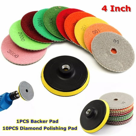 - 50-3000 Grit Diamond Waffle Buffer Compound Waxing Polishing Pads Wheel Grinding Disc Buffers & Polishers For Granite Marble Concrete Stone Car Polisher
