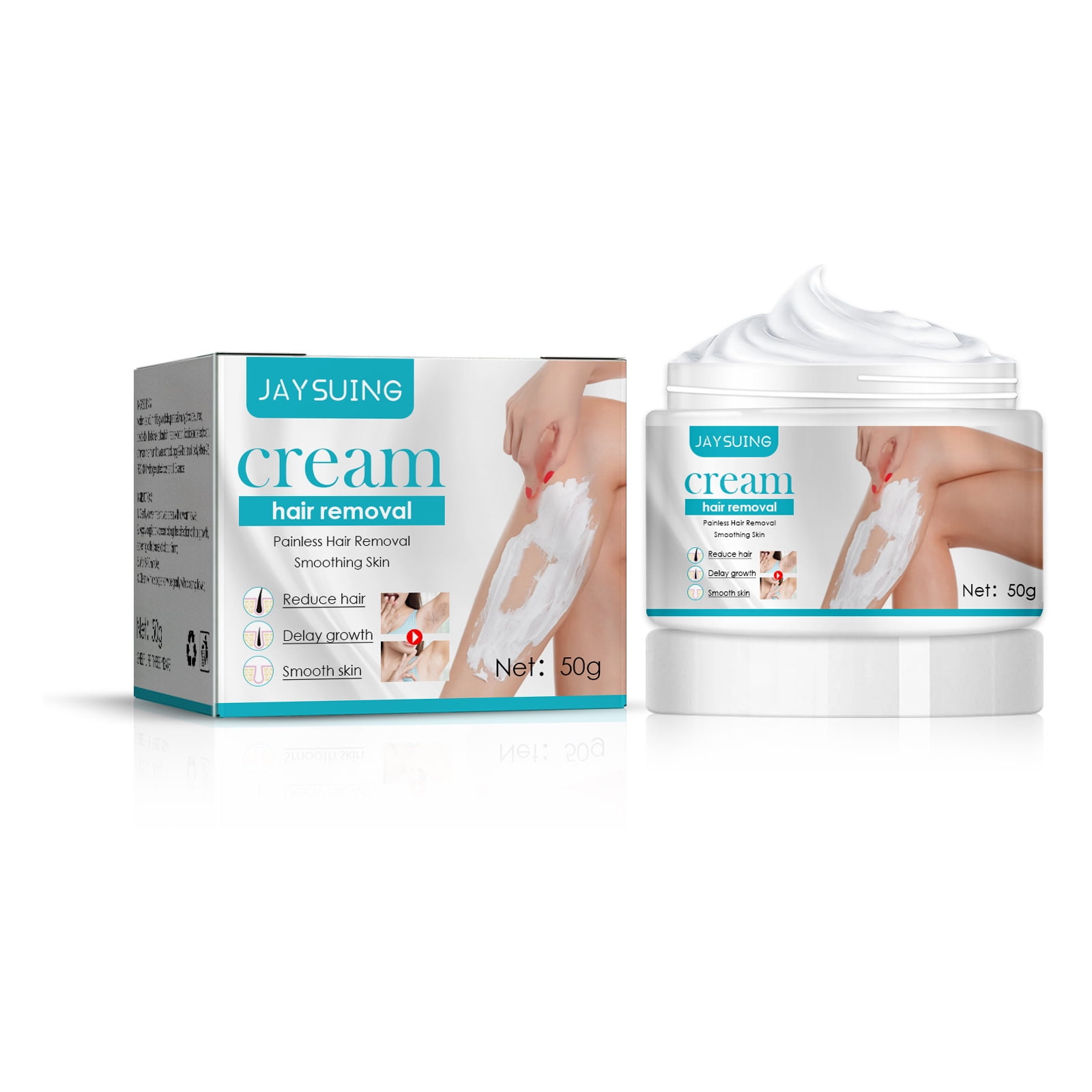 Hair Removal Cream for Women - Leg & Pubic & Bikini Hair Removal Premium Depilatory Cream - Skin Friendly Painless Flawless