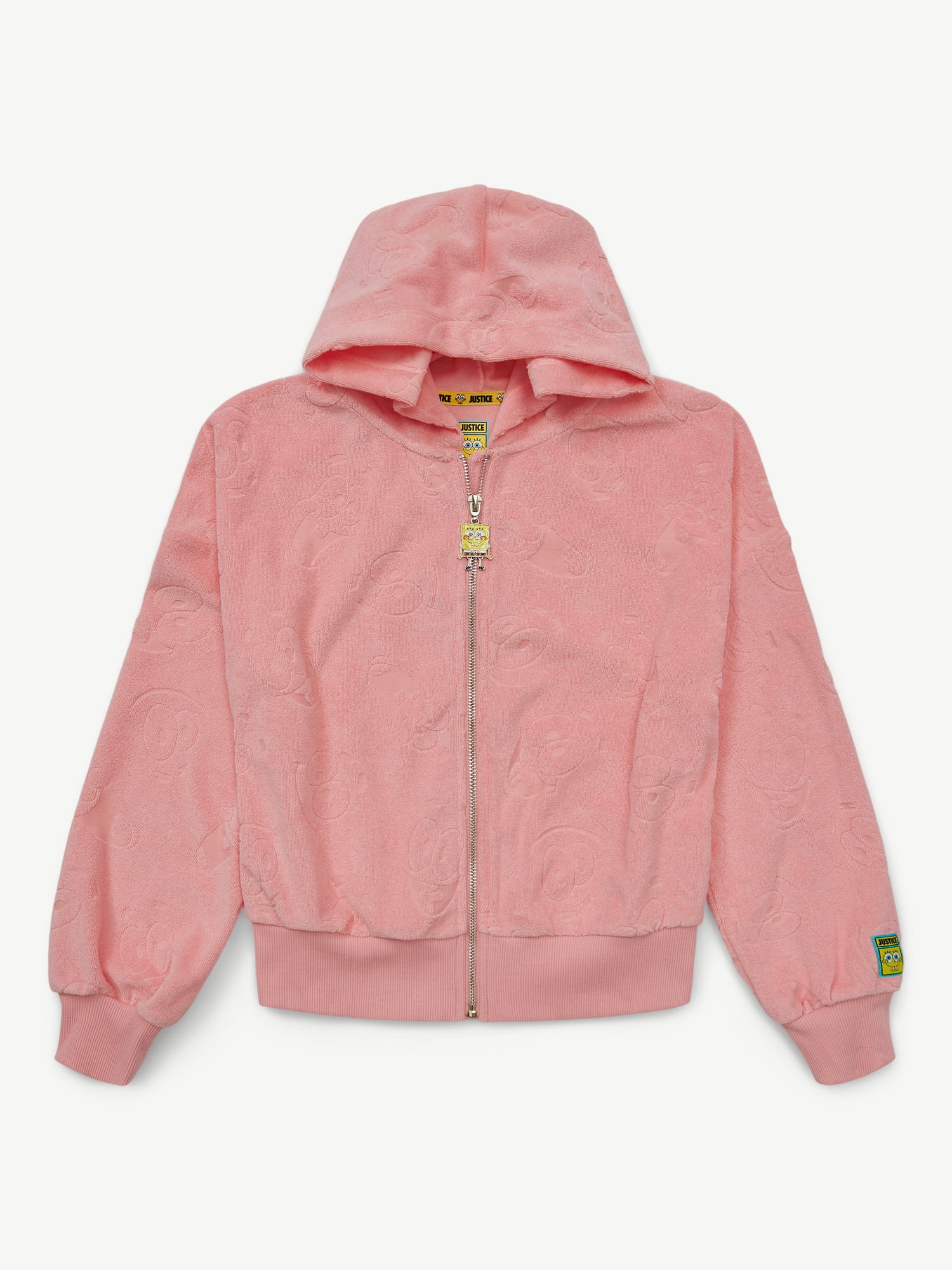 SpongeBob X Justice Girls French Terry Full Zip, Sizes XS - XLP
