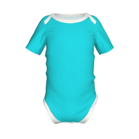 

Lukts Aqua Print Baby Short Sleeve Romper Onesie for Newborn Baby Boys and Girls-12 Months