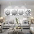 thumbnail image 2 of Black and white art Decorative pattern Canvas Wall Art for Living Room Bedroom wall decor Bathroom decorations,4 piece Modern Home decoration inspirational wall paintings Posters Pictures artwork, 2 of 6
