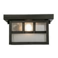 thumbnail image 6 of Meyda Tiffany 52662 Hyde Park Double Bar Mission 14" Wide Flush Mount Square Ceiling, 6 of 7
